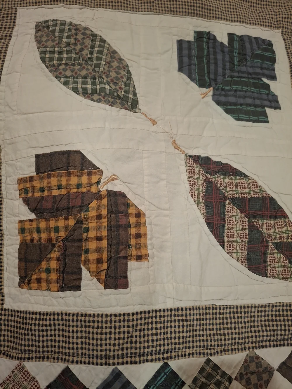 Handmade Patchwork Woodland Quilted Throw 45